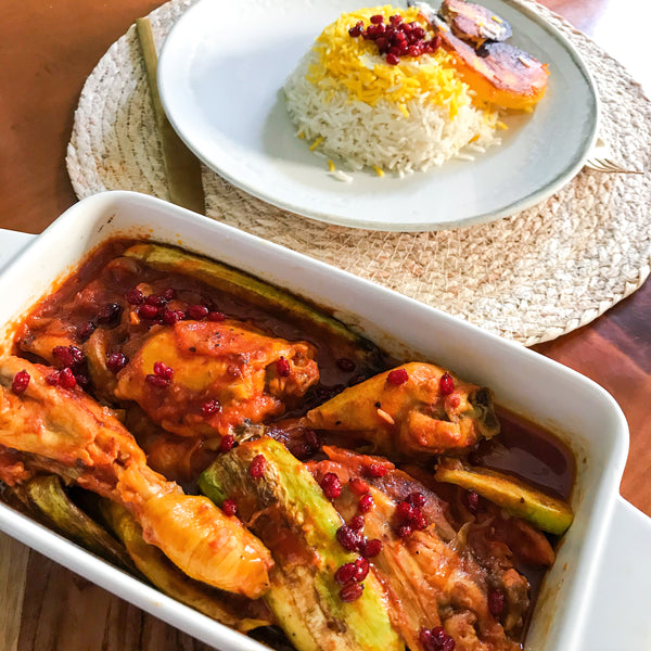 Tender Saffron Chicken with Zucchini